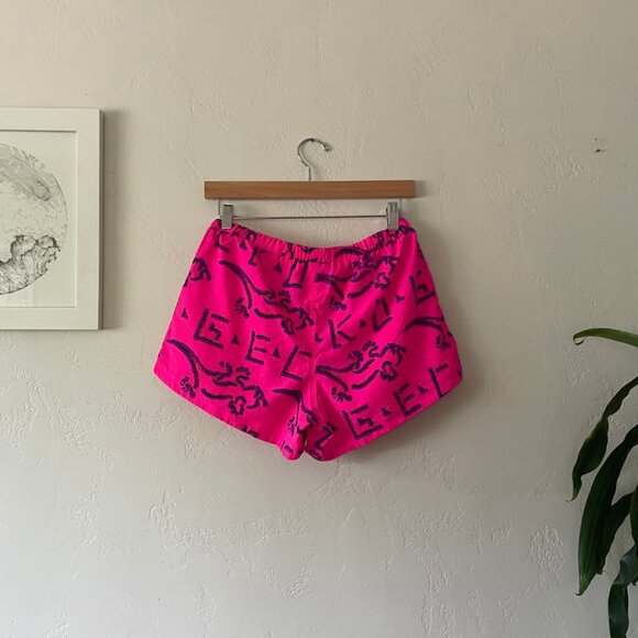 NWT GECKO HAWAII 90s Hot Pink Petro Beach Runners Nylon Shorts | Size M - Picture 2 of 5